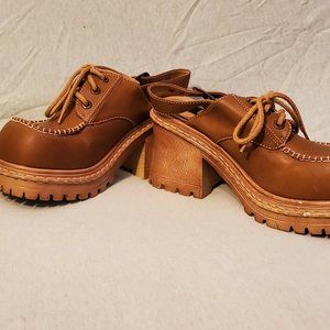 Chunky LEI Platform Heel